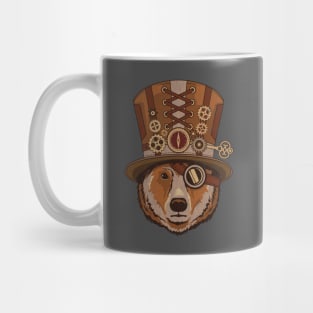 Steampunk Animal Bear Vintage Art Gift Mug